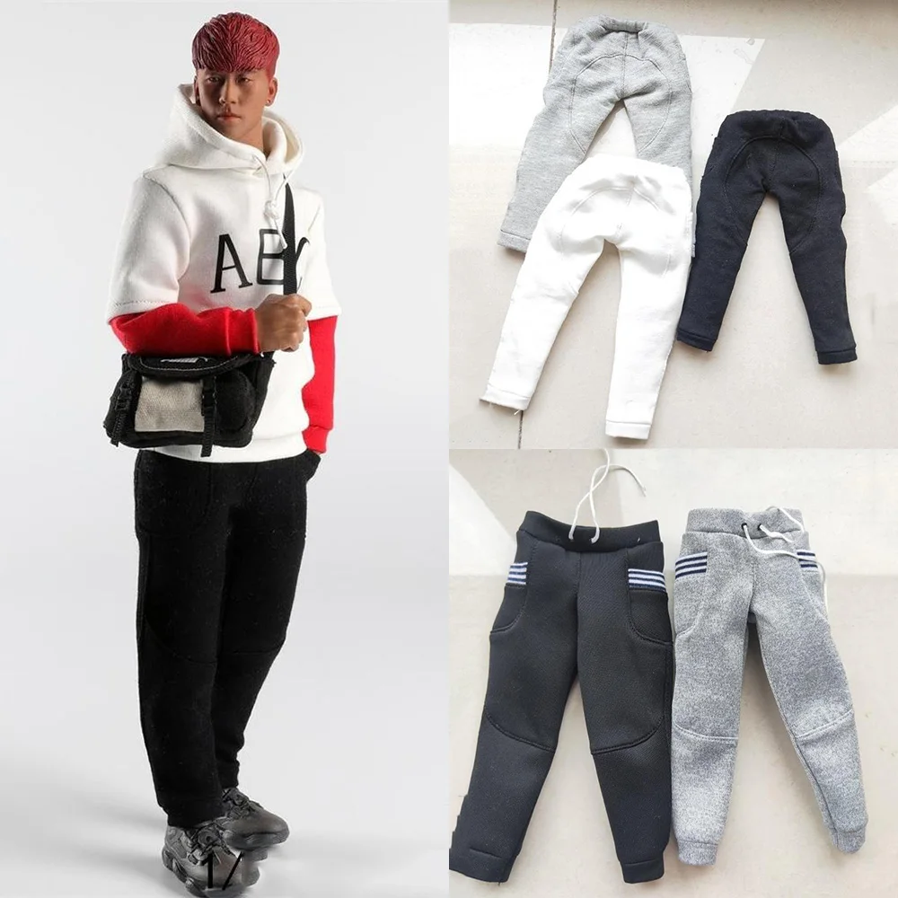 

1/6 Scale Fashion Male Sport Loose Trousers Sweatpants Stretch Pants Sneakers Sport Shoes for 12'' Action Figure Body