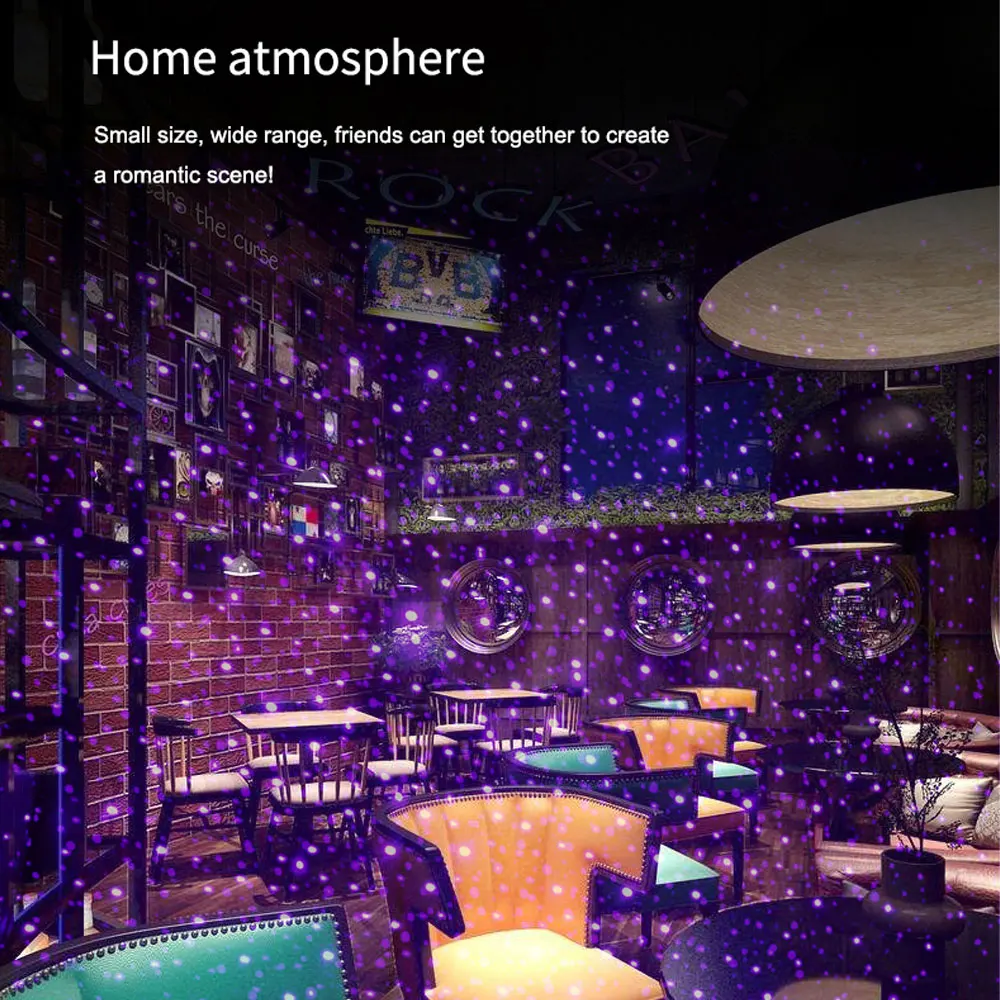 USB LED Car Interior Decorative Light Roof Star Light DJ Christmas