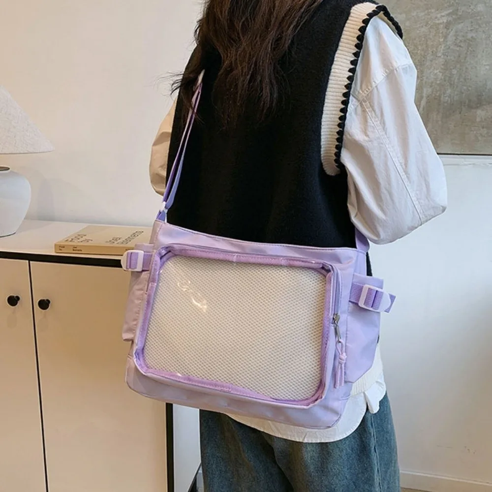 รูปสินค้า กระเป๋าใส PVC สะพายข้าง ความจุใหญ่ ใส่ได้ทุกกิจกรรม