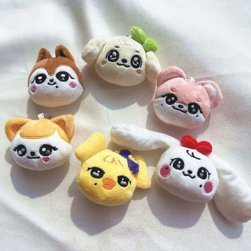 

KPOP IVE MINIVE Keychain Women Men Plush Key Ring Car Bag Charm Accessories Wonyoung Yujin Liz Gaeul Rei Leeseo Fans Gift