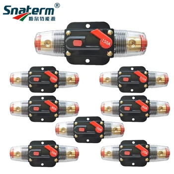 Interruttore automatico 12V 24V 20A 30A 40A 50A 60A 80A 100A Auto Car Bike Audio stereo Interruttore automatico a energia solare Reset Fusibile Inverter