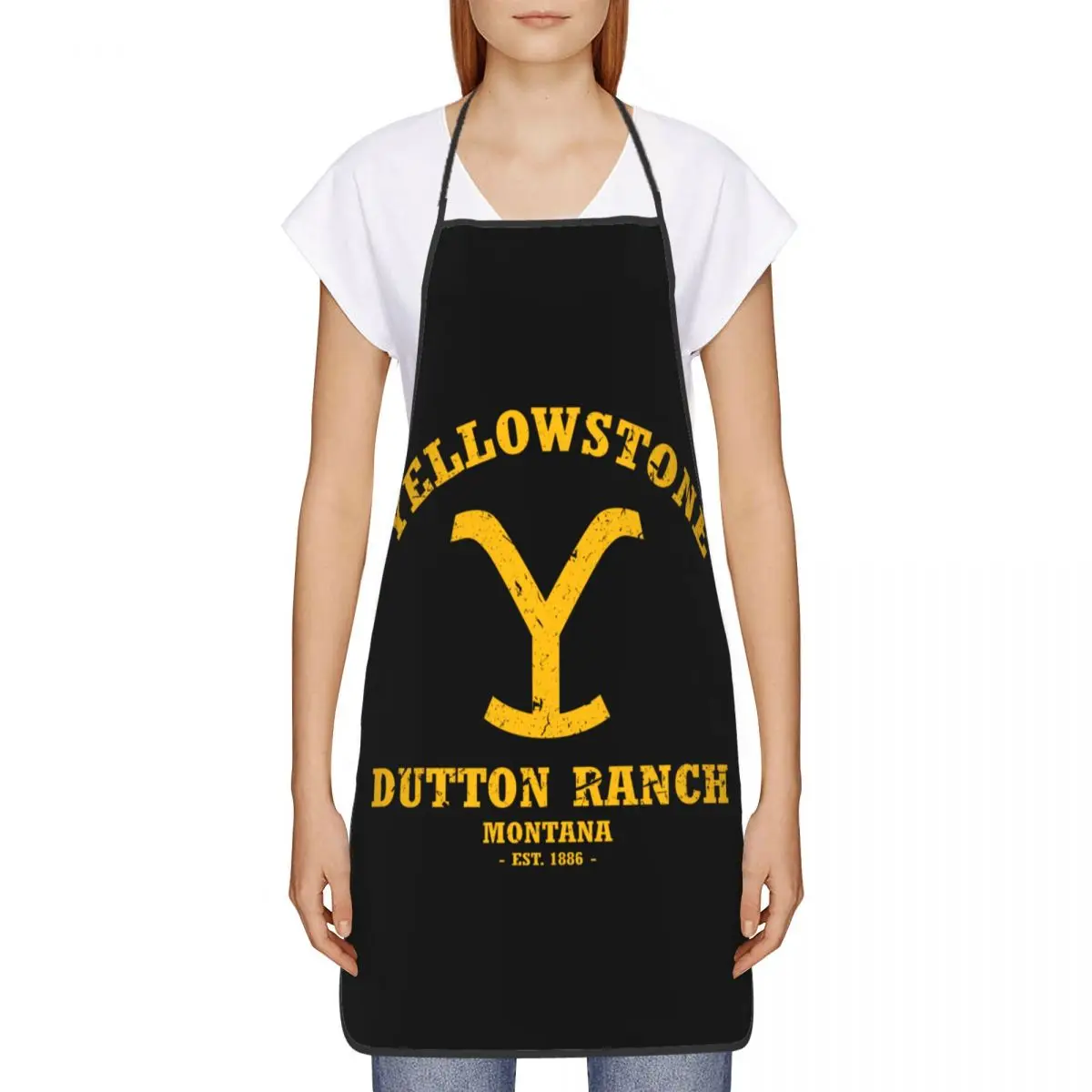 Custom Yellowstone Dutton Ranch Funny Aprons Women Men Adult Unisex Kitchen Chef Bib Tablier Cuisine Cooking Baking Painting 2