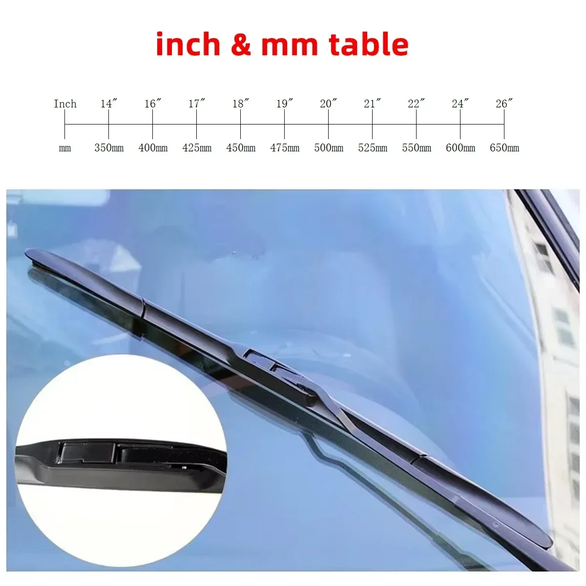 Murtigaes J-Hook Windshield Wiper Blades Pair - 26" & 18" Bracketless Frameless Design, New Set
