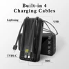 20000mAh Power Bank Portable Charger Backup LED Digital Display External Battery 4in1 Cable Mobile Power 2