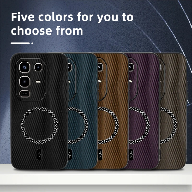 Magnetic Leather Shockproof Case with Full Camera Protection and Mag-Safe Compatibility