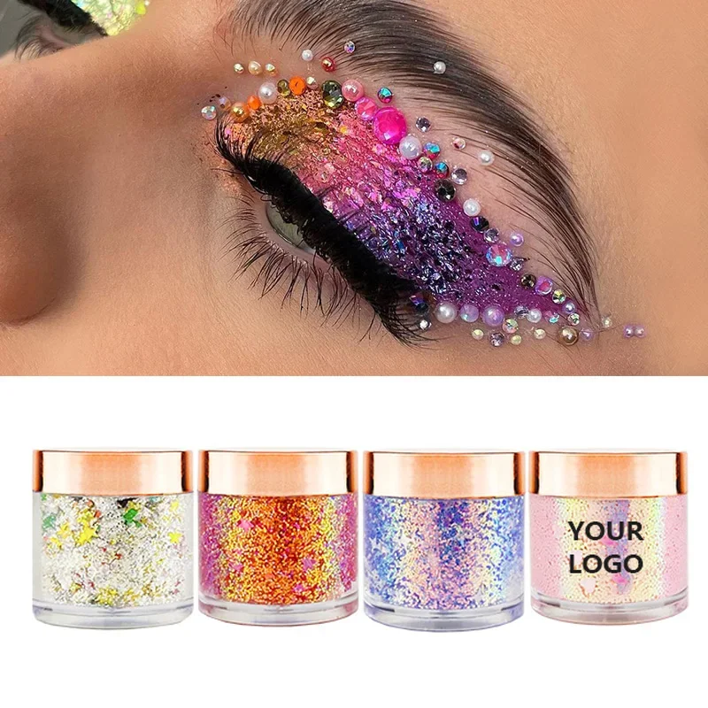 No LOGO Vegan Glitter Powder Private Label Chameleon Eyeshadow Glitters Primer Stage Halloween Makeup Wholesale 2