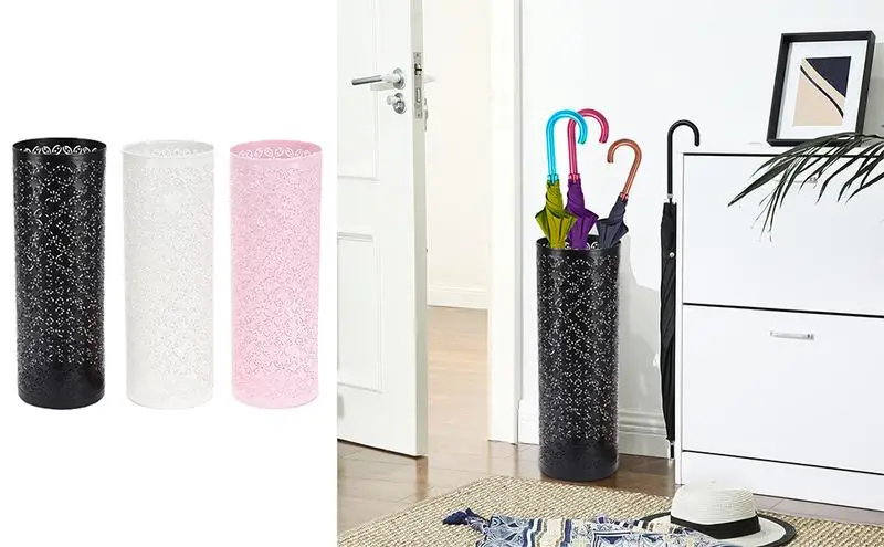 

Металлический держатель зонта для дома, круглое ведро для хранения, товары для дома, трость, подставка, кронштейн для дома, прих