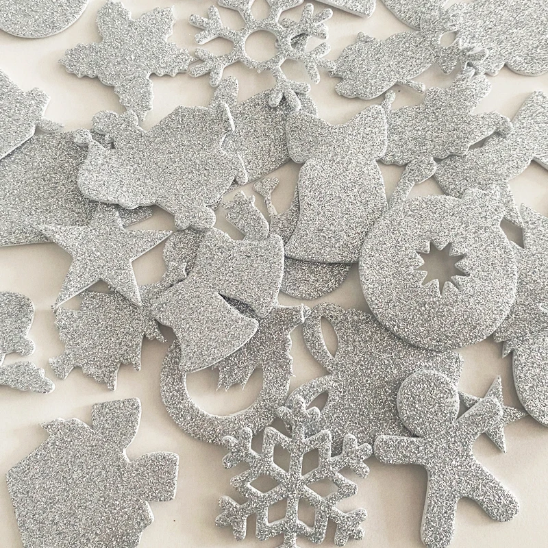 6 X Large Snowflake Rhinestone Stickers Embellishments Sparkly