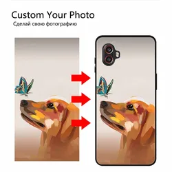 Personalized DIY Photo Text Silicone Phone Case - Design with Your Own Name or Picture for Galaxy Xcover 5 (Custom Black Case)