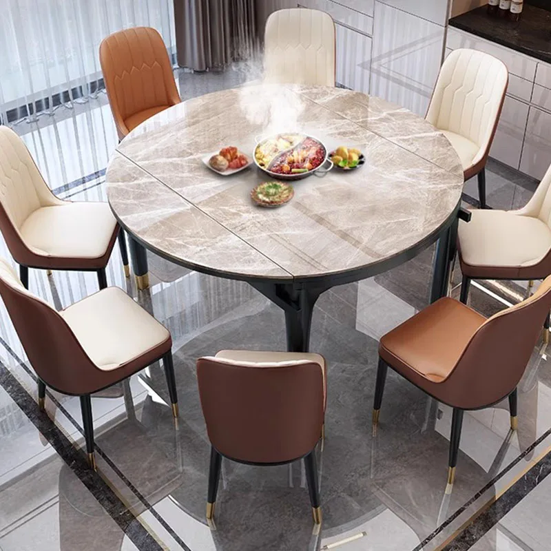 

Круглый столовый стол для ресторана, гостиной, роскошный центральный стол, фотоцентр, Скандинавская мебель для дома