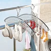 2/4 PCS 20 Clip Clothes Hanger Stainless Steel Anti-slip Clothes Hanger Arched Windproof Indoor Balcony Clothes Drying Rack 1