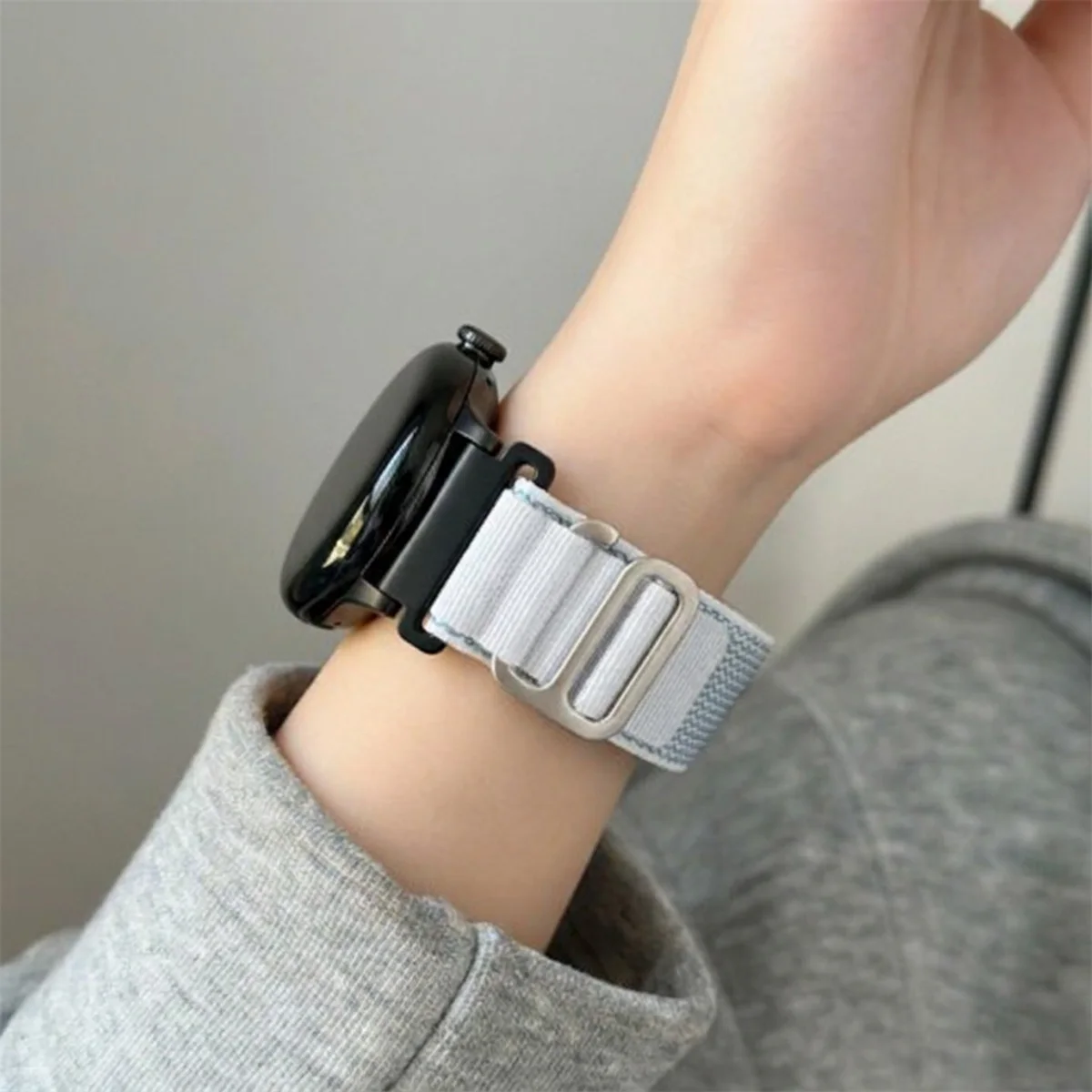 Braided Sport Nylon Loop Strap - Elastic Adjustable Bracelet Belt 45mm/41mm