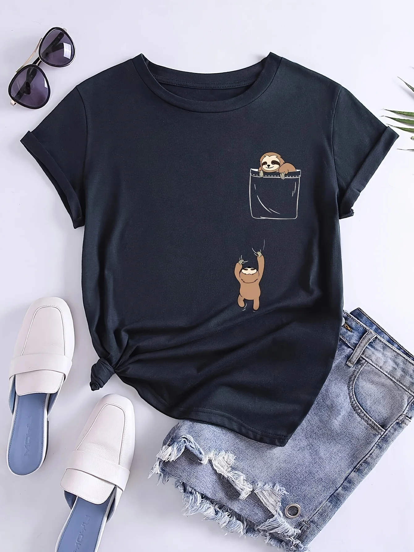 

Футболка с коротким рукавом и круглым вырезом, в стиле ретро