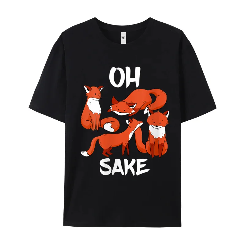 Family Adult T Shirts Womens Oh Four Fox Sake Hip hop Tees 100% Cotton O Neck Short Sleeve Casual T-Shirt Christmas Womens Oh Four Fox Sake Funny A most Offensive Adu t Humor V Neck 1191 black