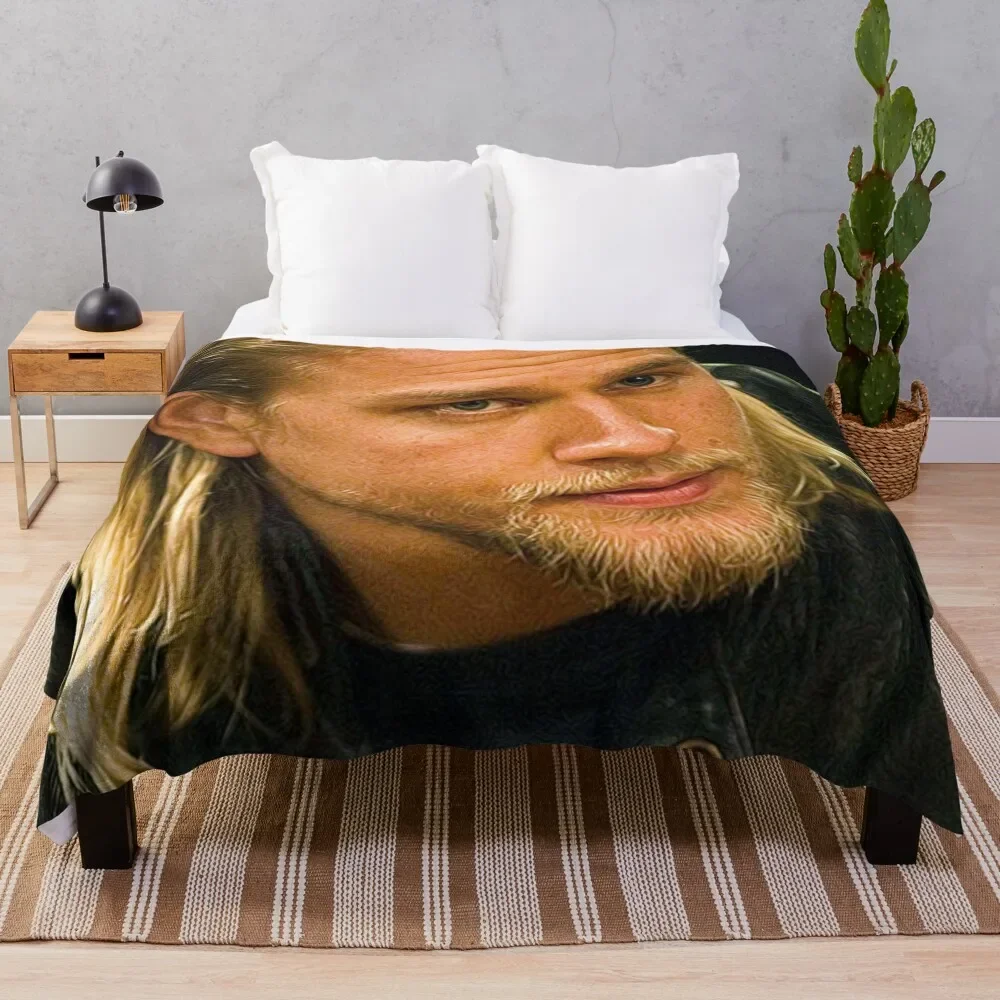 

charlie hunnam Throw Blanket Decoratives Bed Fashionable Custom sofa bed Blankets