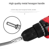 Douille de connexion d'embout pour perceuse à main, tige hexagonale, extension flexible en métal, porte-embout magnétique, tournevis hexagonal, 150mm, 300mm, le plus récent 3