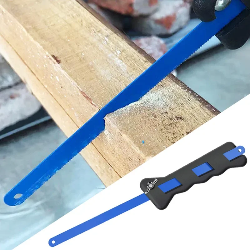 Mini Metal Hacksaw Plastic Handle Adustable Portable Hand Saw Sawing PVC Pipe Wood Carpentry Tool Accessories 1Pc hand saw