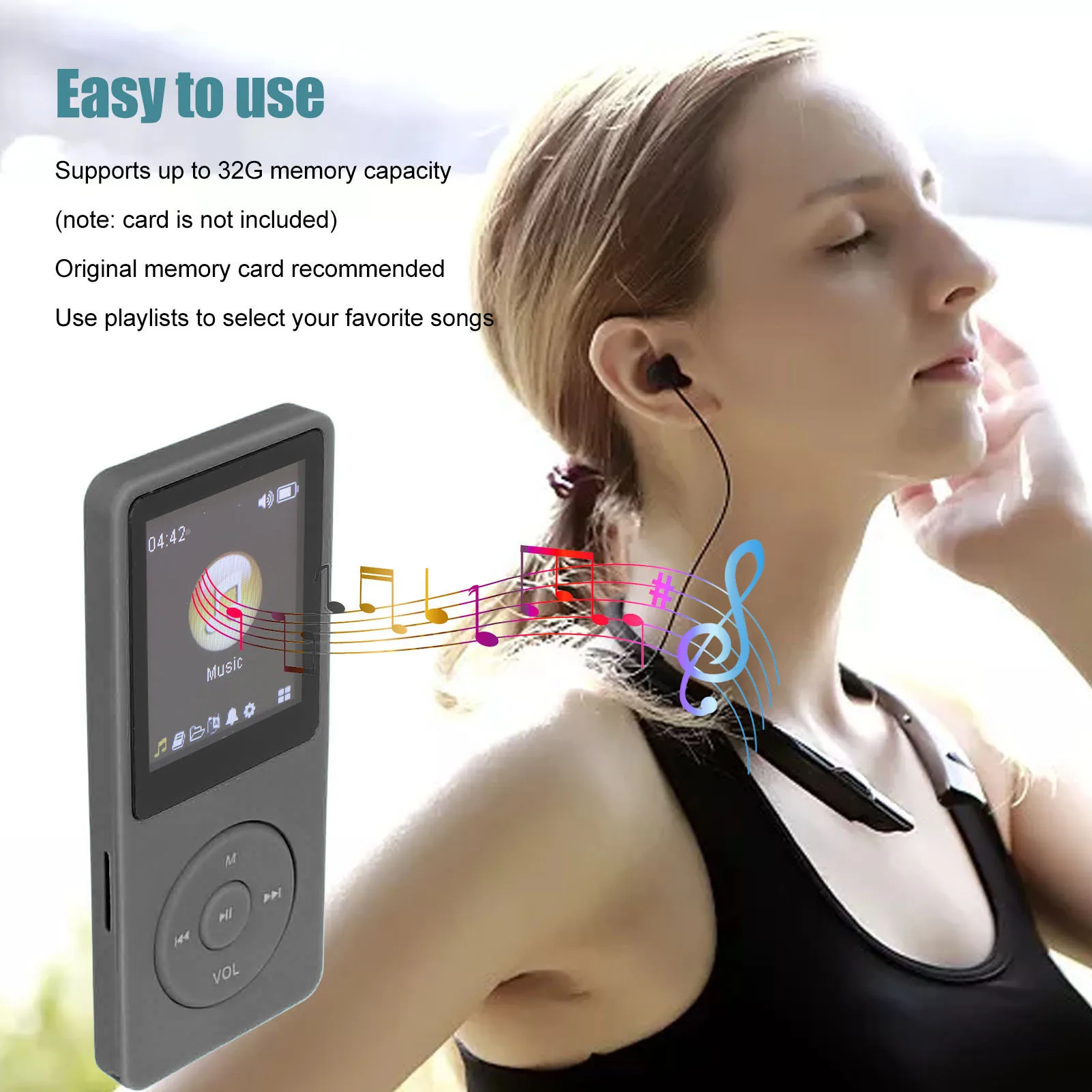 MP4 Player Portable Support Small Memory Card Ultra Thin 1.8 Inch LCD Media Music Player With Accessories For Students