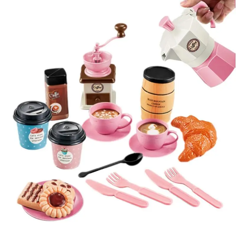 

Girls Toys DIY Pretend Play Toy Simulation Tea Food Cake Set Play House Kitchen Afternoon Tea Game Toys Gifts For Children Kids
