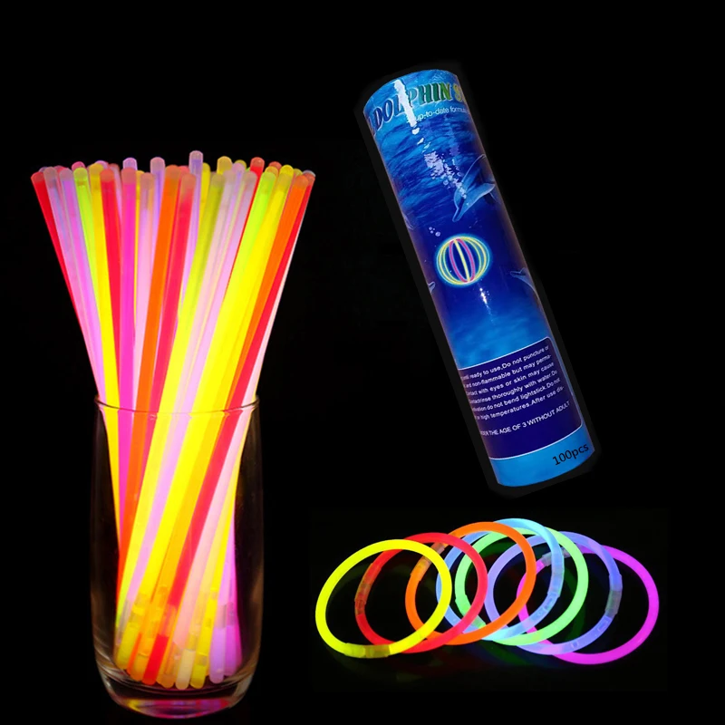 Bastoncini Luminosi Neon Con Connettori - 50 Pezzi Per Braccialetti E Feste Colorate - Foto 14