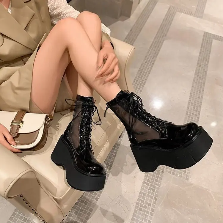 Womens Footwear Funky Chelsea Boots Summer Mesh Boots Women's