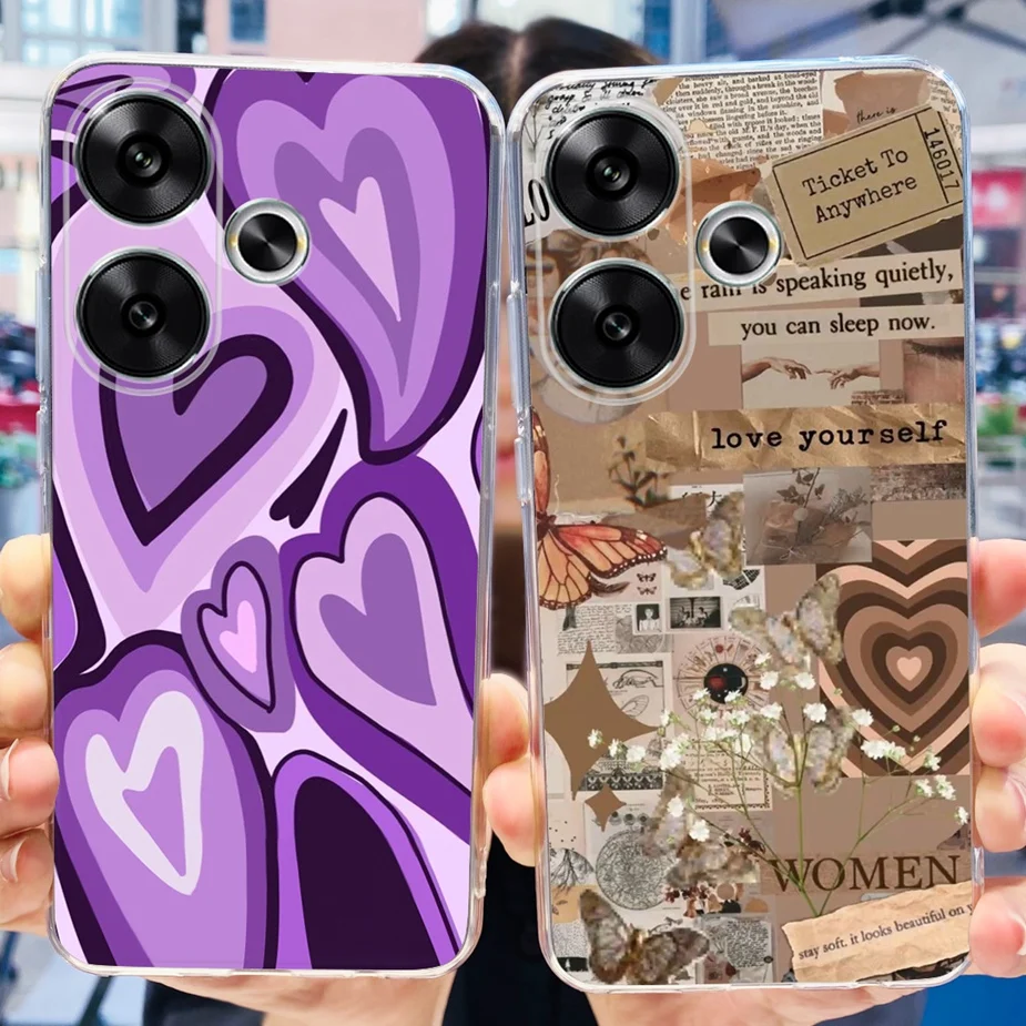 Stylish Painted Soft Silicone Phone Case - 6.79'' Protective Back Cover