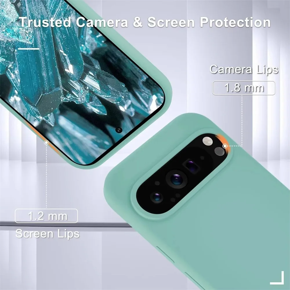 Premium Shockproof Liquid Silicone Phone Case - Soft Skin Feel Back Cover