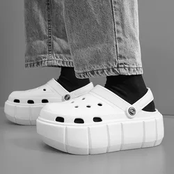 Elevated Summer Platform Sandals for Women - Trendy Outdoor Clogs & Beach Slides (White)