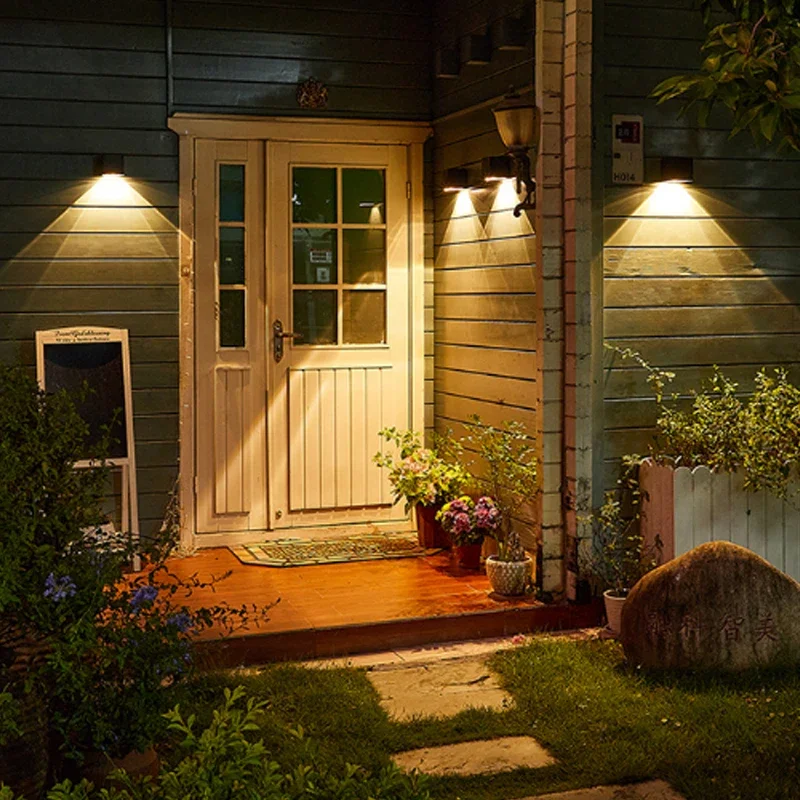 LED Solar Licht Outdoor Garten quadratische Wand lampe Sonnenlicht Sensor IP65 wasserdicht Innenhof Hof Balkon Zaun Dekoration Lampen – Detail 17
