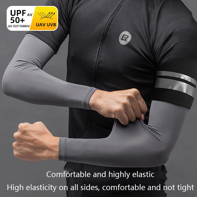 Summer UV Resistant Refreshing And Breathable Extended Cycling Ice Silk Sleeves Sun-protective Sleeves