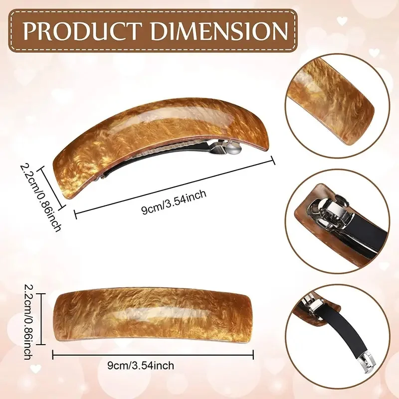3 pieces of water pattern hair clip set ponytail stabilizer all hair types and styles plastic hair clips
