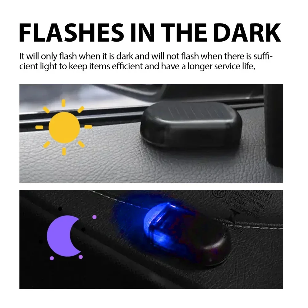 Car security light Fake Solar Powered Simulated Dummy Alarm Wireless Warning Anti-Theft LED Flashing
