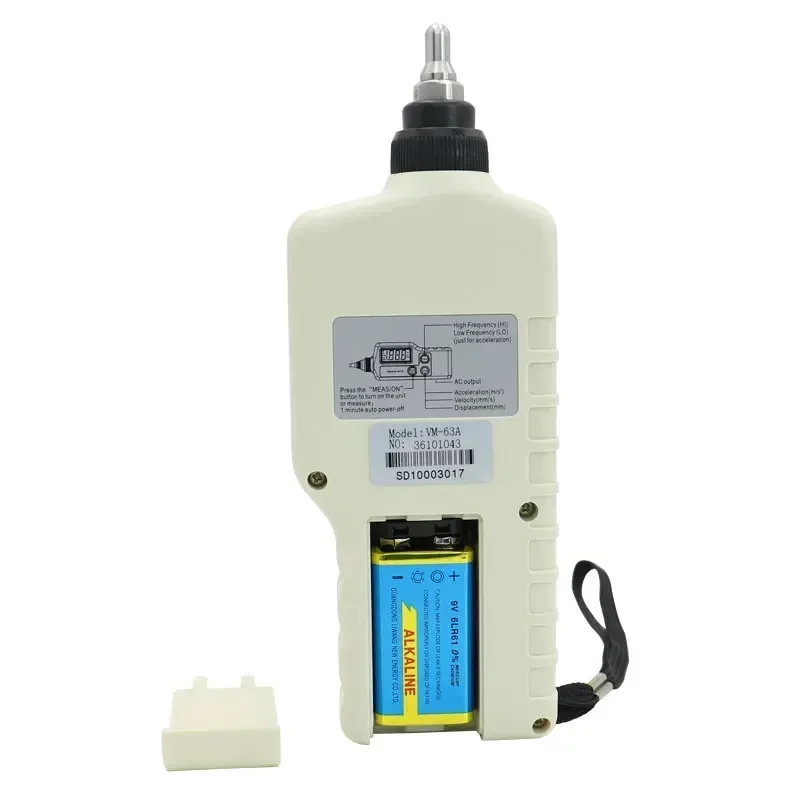 Shahe Portable Handheld Vibration Meter Vibrometer Digital Vibration Sensor Meter Tester Analyzer Acceleration GM63A 4