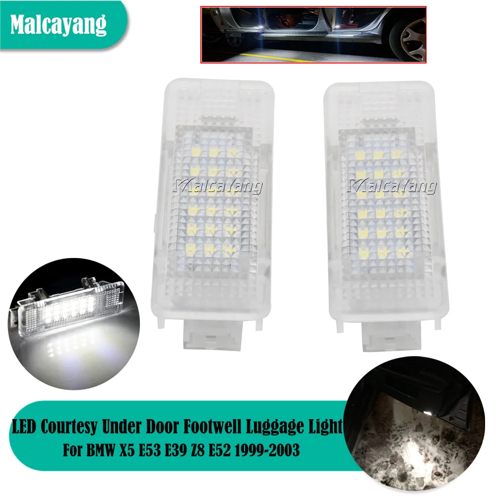 Alta Qualità Led Cortesia Sotto La Porta Footwell Lampada Per Bagagli Per Bmw E53 X5 1999-2006 Z8 E52 5 Serie E39 1995-2003