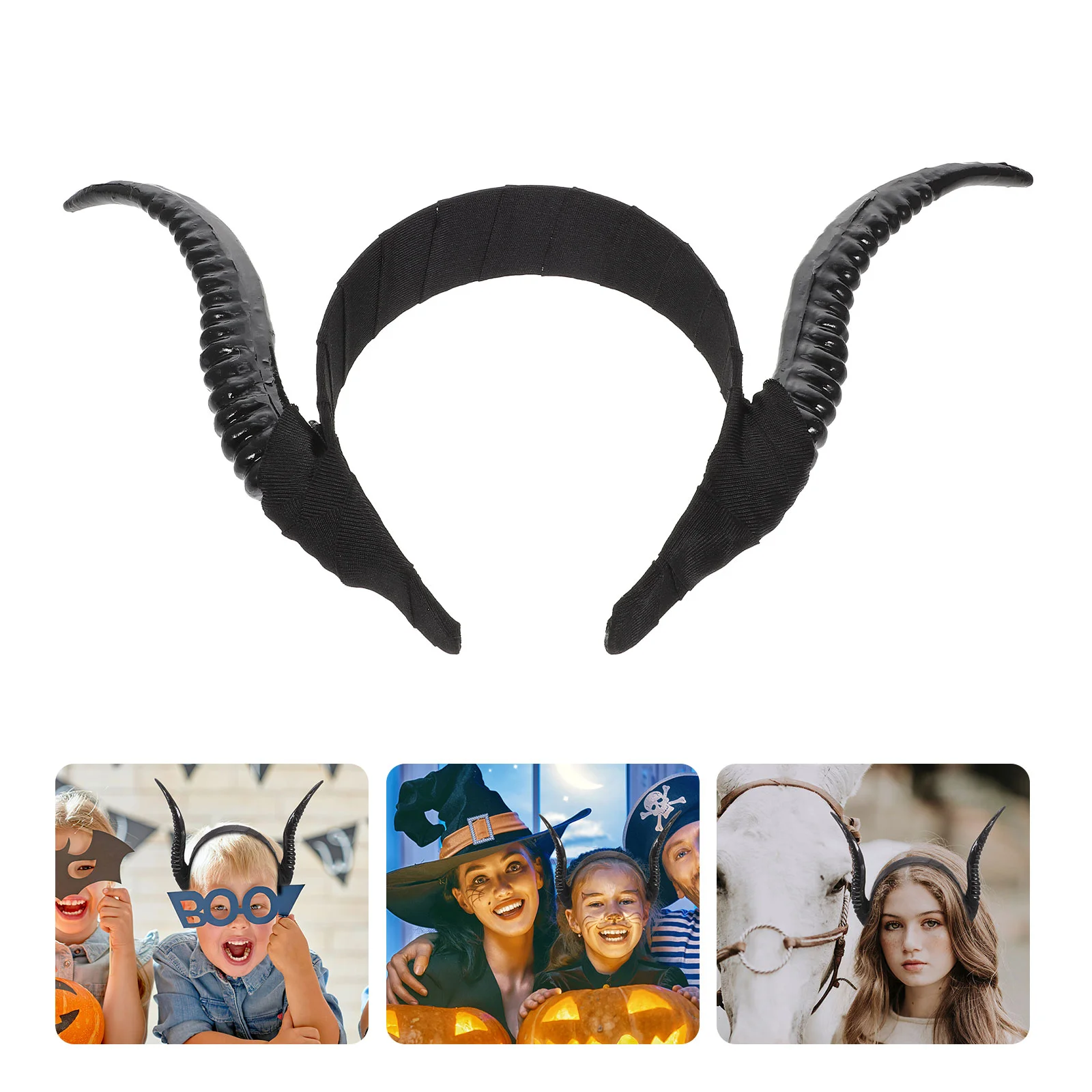 Head Band Simulation Horn Hair Hair Band Gothic Headpiece