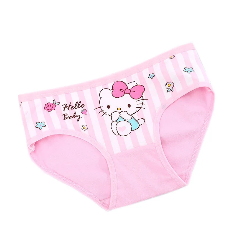 

4PCS/Lot Girls Triangle Underwear Cotton Summer Thin Children Double Layer Lining Briefs 1-9Years Baby Cartoon Print Underpants