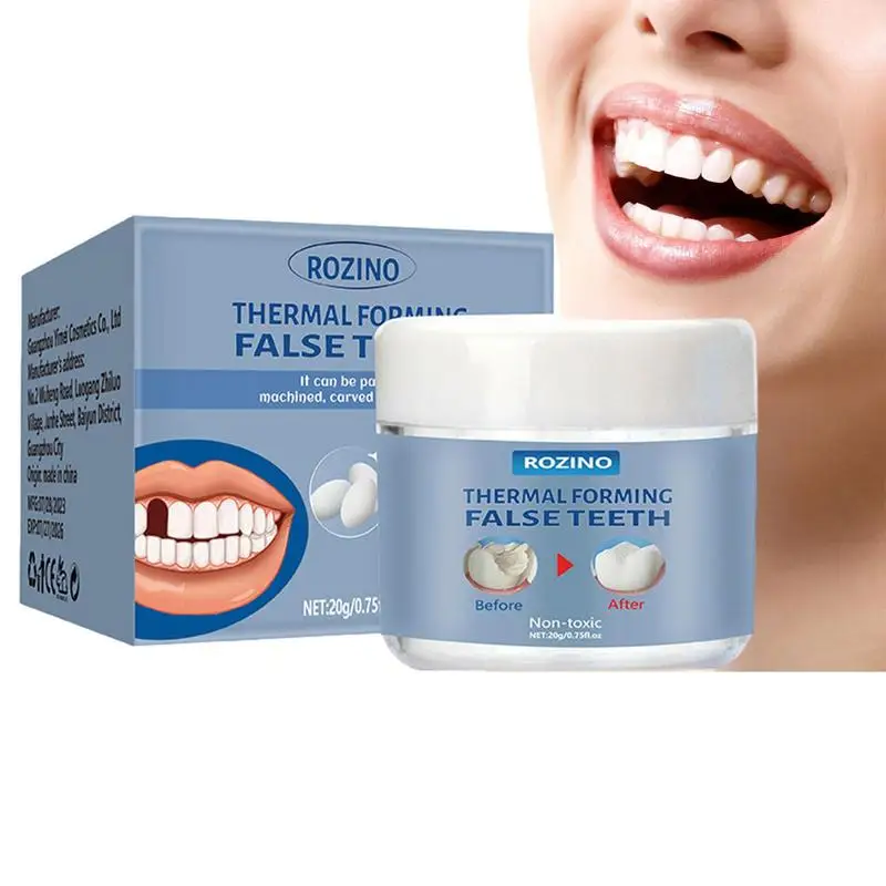 

Moldable Fake Teeth Temporary Tooth Fixing Solid Gel Thermal Beads Replacement Kit For Vampire Tooth Filling And Role-Playing