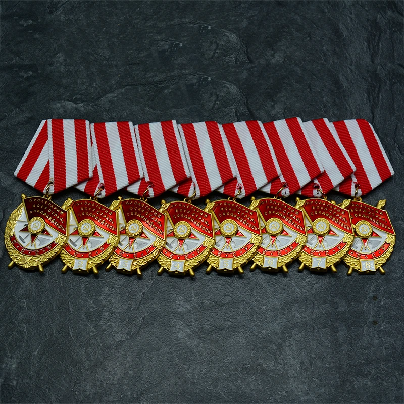 Distintivo Ussr Cccp Porta Bandiera Dell'Unione Sovietica Paesi Unite Red Star Guards Patriotic Gold Star Red Banner Medal Collectible