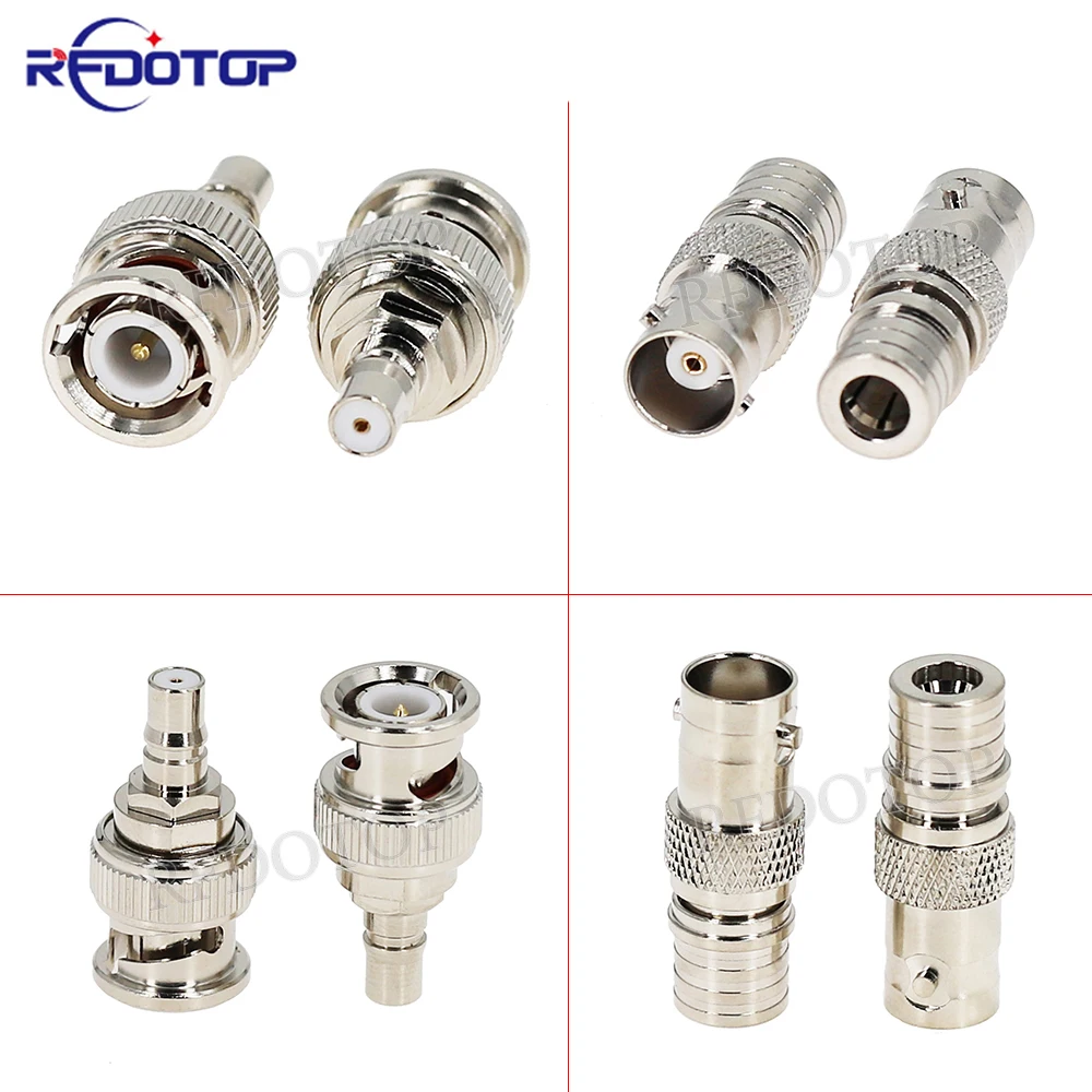 

1Pcs QMA Male Female to BNC Male/Female Adapter Straight Adaptor Nickel plated 50 Ohm RF Coaxial Converter