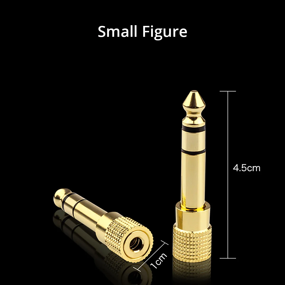 Durable Gold-Plated Audio Jack Converter - 6.35mm to 3.5mm Adapter