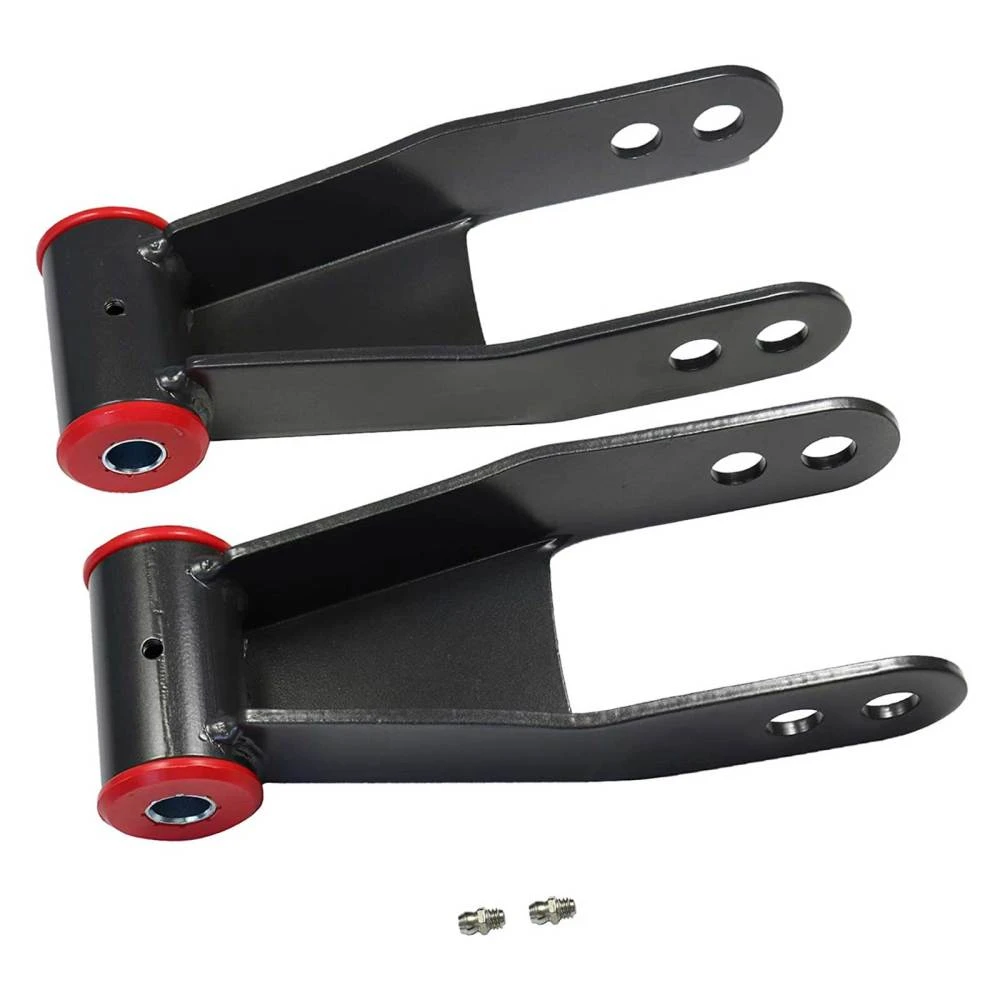 2pcs Rear Drop Shackles for Chevy Silverado 1500 2019 2022 712120 Black