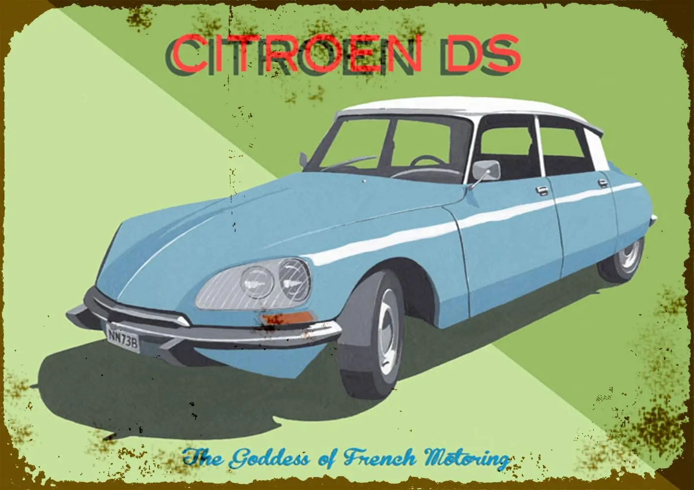 

Losea Citroen DS металлический винтажный жестяной знак Настенный декор 12x8