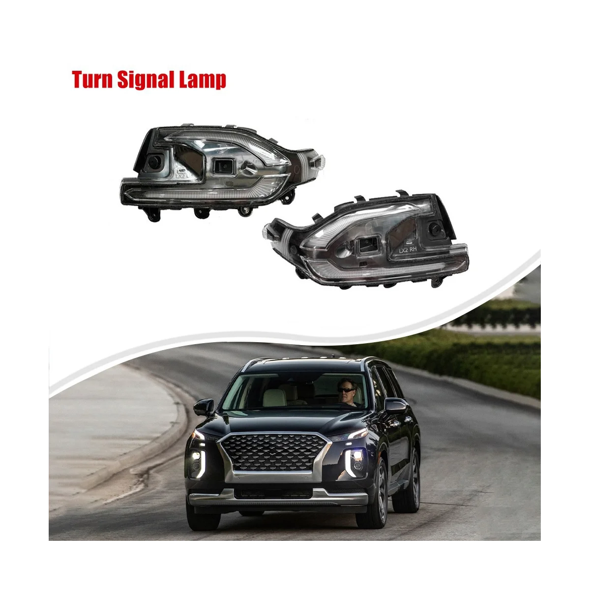 

Right Car Outside Door Mirror Lamp Turn Signal Lamp for 2020-2021 87624S8000