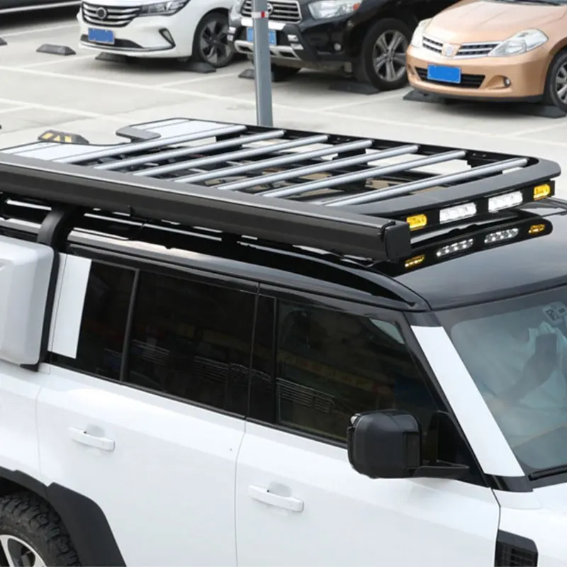 Dachkorb aus Aluminium legierung im neuen Stil für Land Rover Defender 90  2020 Dacht räger Dach korb Gepäckträger 2014-2018