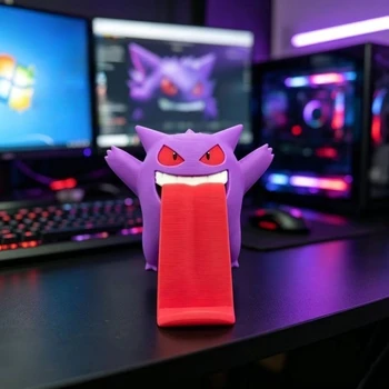 Supporto per Telefono Pokemon Gengar, Controller per Giochi PS5 Switch, Accessorio da Scrivania Anime Cartoon, Regalo per Gamer