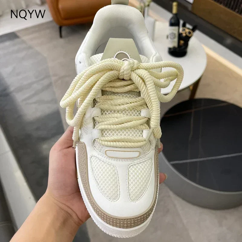 High-End Design 54 Top Version Men's Sneakers Color Matching Letters Thick Soled Women's Casual Mesh Breathable Board Shoes 6