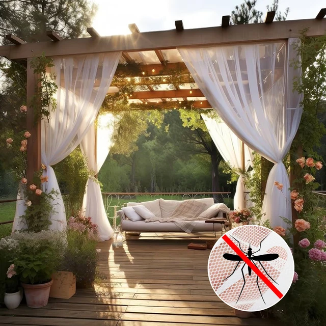 Moustiquaire de jardin de Patio, écran de porche réglable, rideau extérieur léger pour Patio, Gazebo, cabane de piscine, filet anti-insectes 1