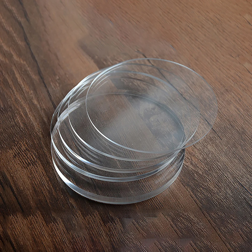 Découpe Laser Plastique Cercles Acrylique Disques perspex 2mm 3mm 5mm Clair