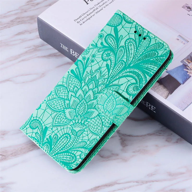 Floral Leather Flip Wallet Case – Elegant Flower Design with Card Slots and Stand Feature