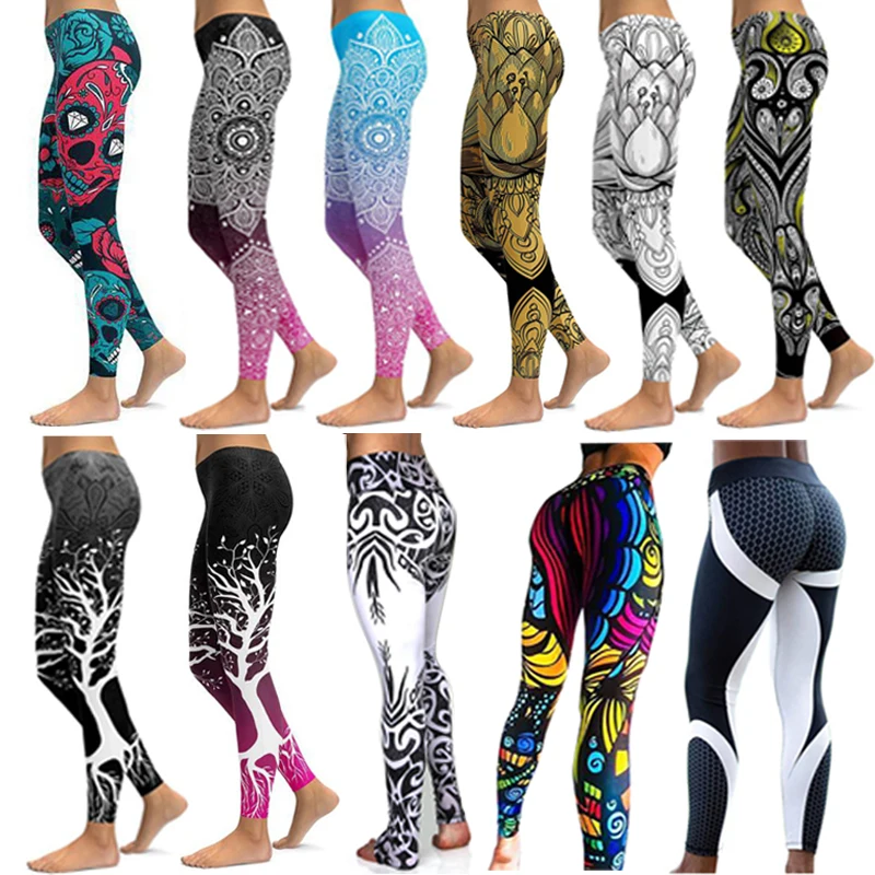 LI-FI Print Yoga Pants Women Unique Fitness Workout Sports Running Leggings sports leggings yoga pants